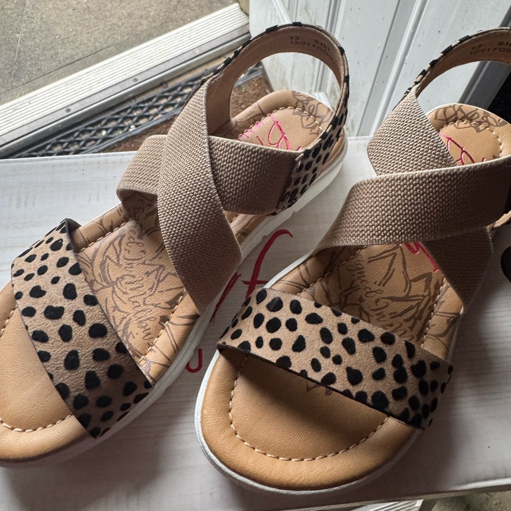 Stylish Leopard Print Kids Sandals